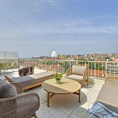 度假居 Sea View Terrace Penthouse Garage Walk To The Palais *